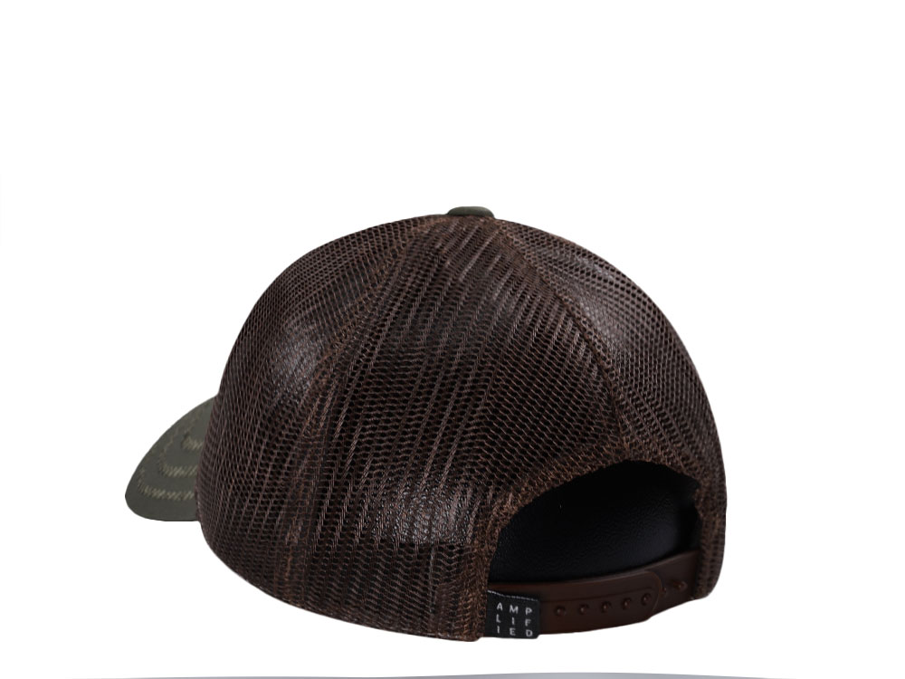 Amplified Bob Marley Green Brown Trucker Snapback Gorra