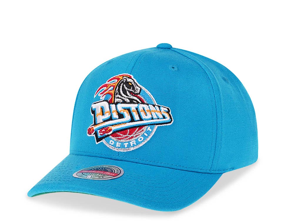 Mitchell & Ness Detroit Pistons Team Ground Red Line Solid Flex Snapback Gorra