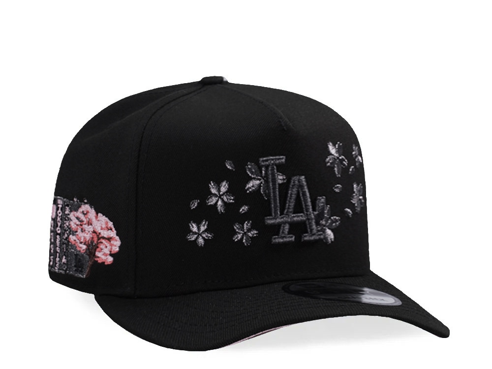 New Era Los Angeles Dodgers Tokyo Series Sakura Black Prime Edition 9Fifty A Frame Snapback Gorra