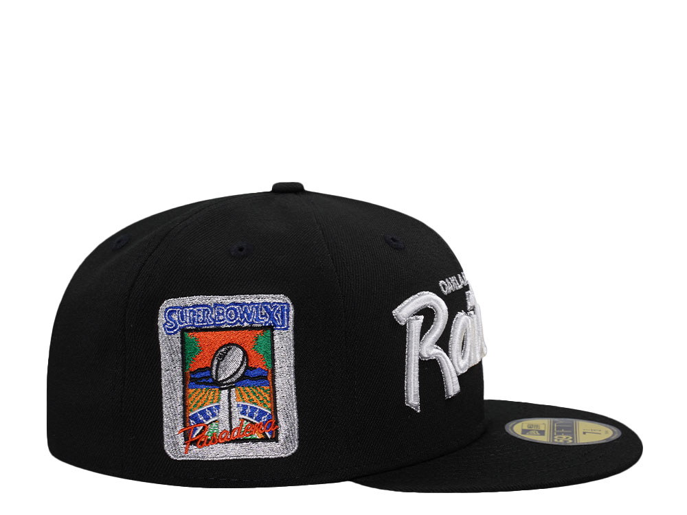 New Era Oakland Raiders Super Bowl XI Black Metallic Prime Edition 59Fifty Fitted Gorra