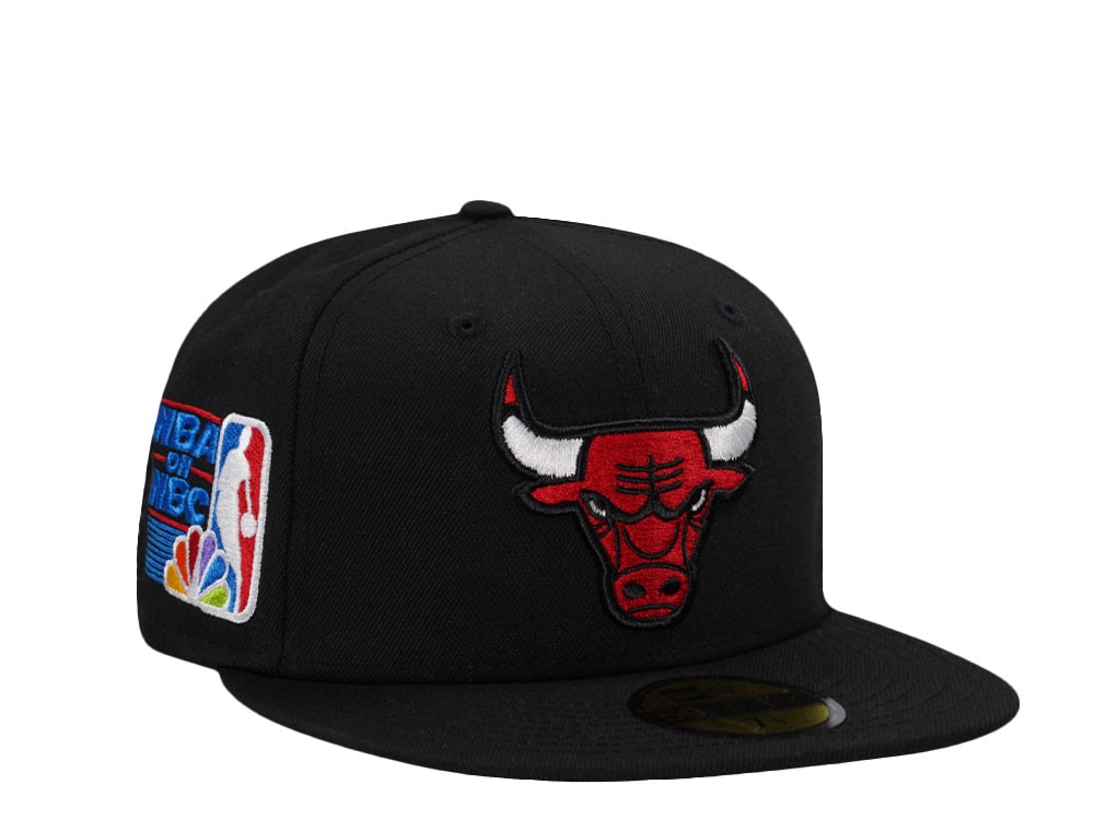 New Era Chicago Bulls NBA on NBC Black Throwback Edition 59Fifty Fitted Gorra
