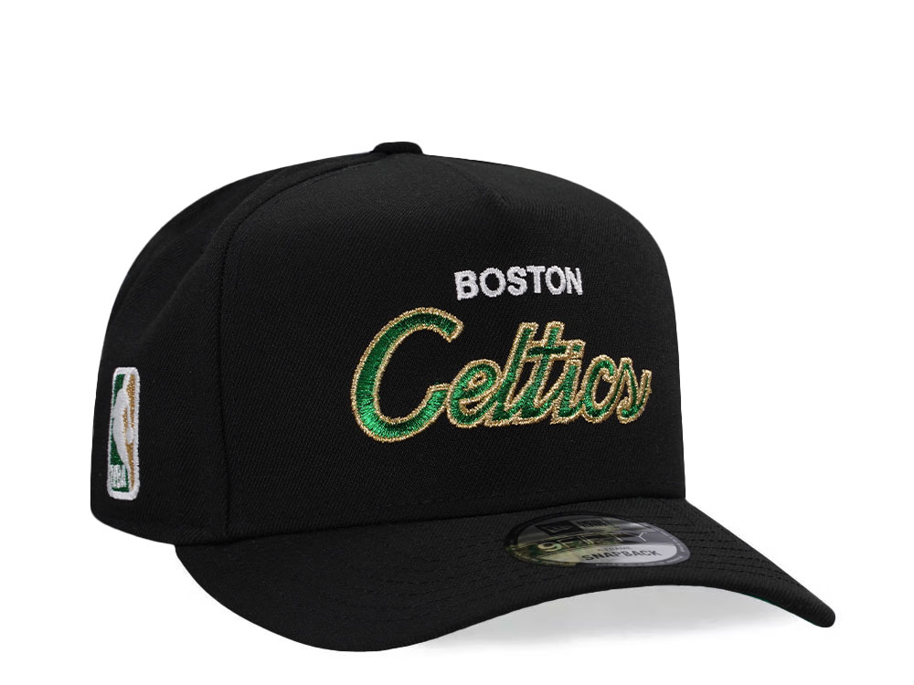 New Era Boston Celtics Black Throwback Edition 9Fifty A Frame Snapback Gorra