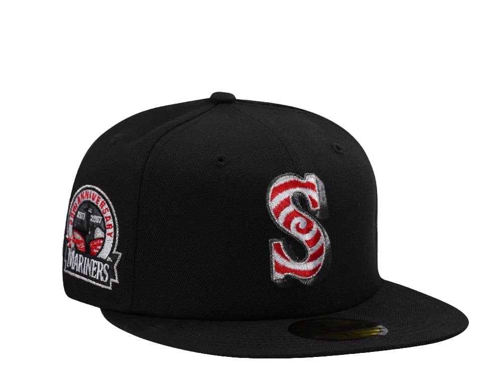 New Era Seattle Mariners 30th Anniversary Black Prime Edition 59Fifty Fitted Gorra