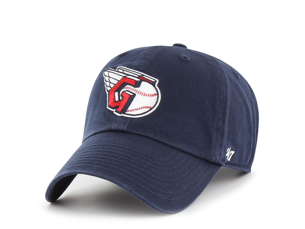 47Brand Cleveland Guardians Navy Clean up Strapback Gorra