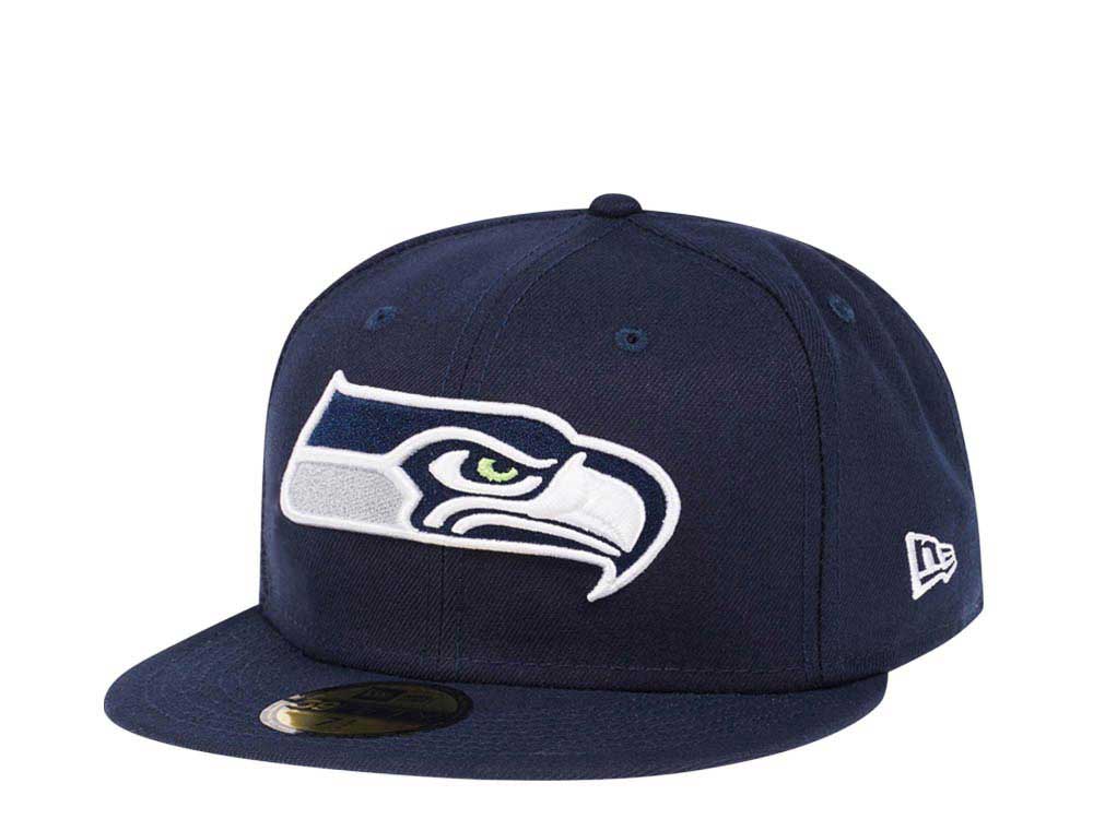 New Era Seattle Seahawks Navy Classic Edition 59Fifty Fitted Gorra