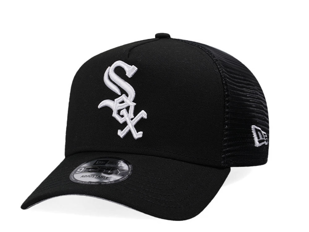 New Era Chicago White Sox Black Classic Trucker A Frame 9Forty Snapback Gorra