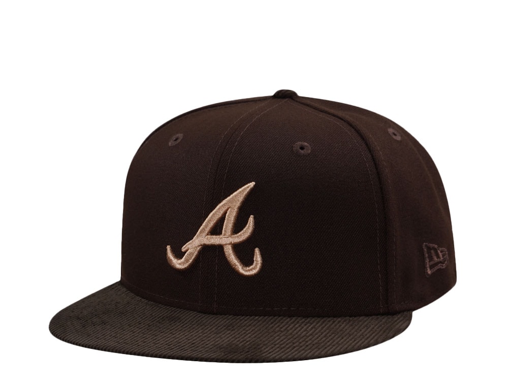 New Era Atlanta Braves Walnut Corduroy Two Tone Edition 59Fifty Fitted Gorra