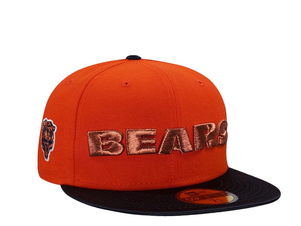 New Era Chicago Bears Orange Satin Brim Edition 59Fifty Fitted Gorra