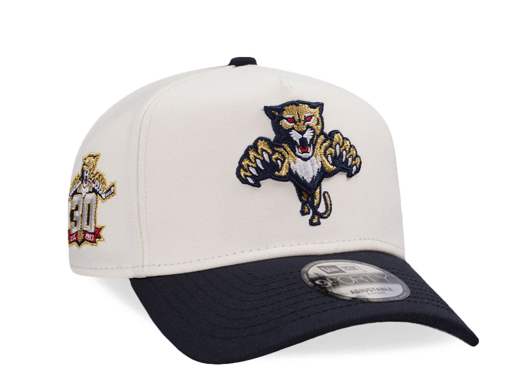 New Era Florida Panthers 30th Anniversary Chrome Two Tone Edition 9Forty A Frame Snapback Gorra