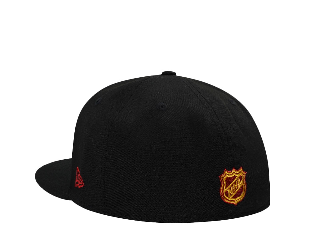 New Era Calgary Flames 40th Anniversary Black Metallic Edition 59Fifty Fitted Gorra