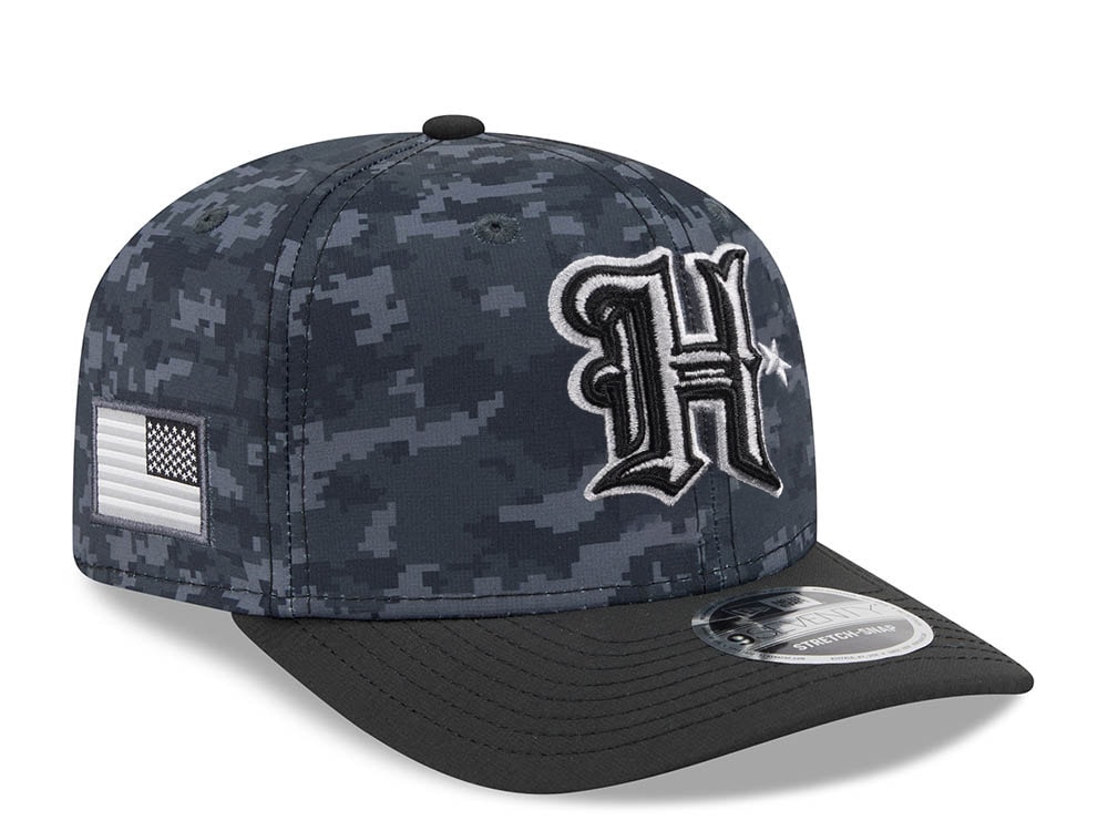 New Era Houston Texans NFL Salute to Service 2026 Digi Camo Black 9Seventy Stretch Snapback Gorra