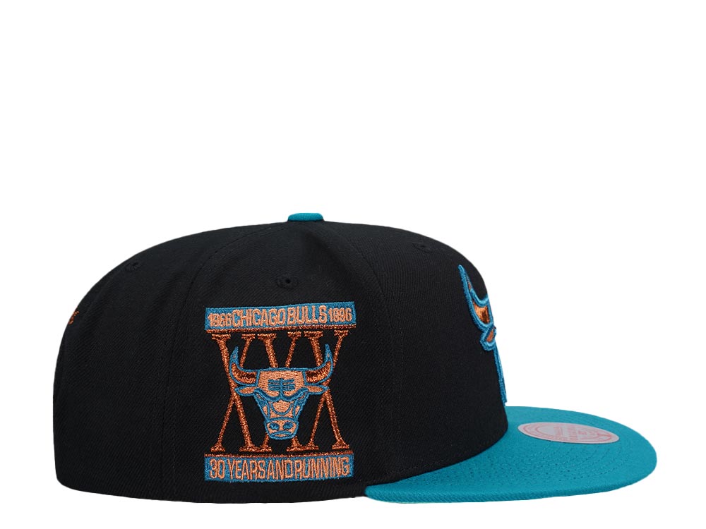 Mitchell & Ness Chicago Bulls 30th Anniversary Make Cents Black Two Tone Edition Snapback Gorra