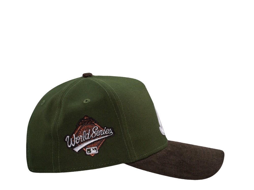 New Era Atlanta Braves World Series 1995 Rifle Green Walnut Corduroy Two Tone Edition 9Forty A Frame Snapback Gorra