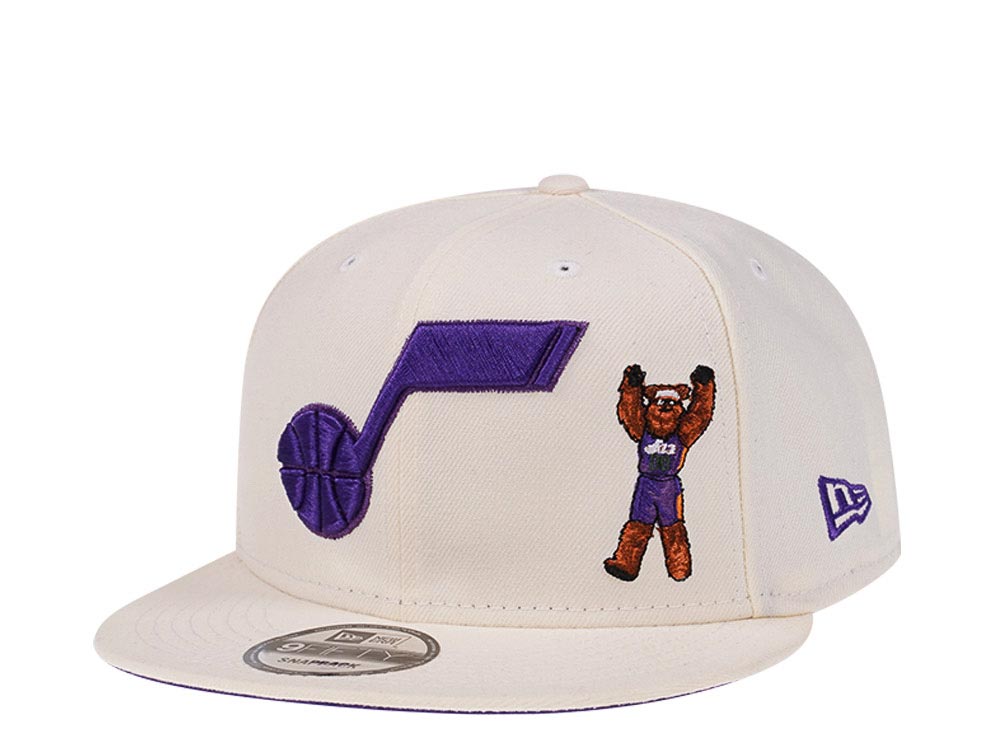 New Era Utah Jazz Bear Chrome White Edition 9Fifty Snapback Gorra