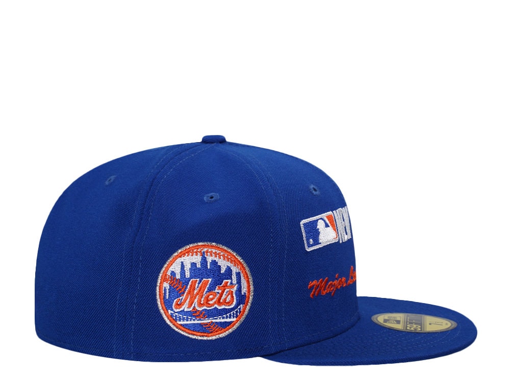 New Era New York Mets Amazin Mets Blue Throwback Edition 59Fifty Fitted Gorra