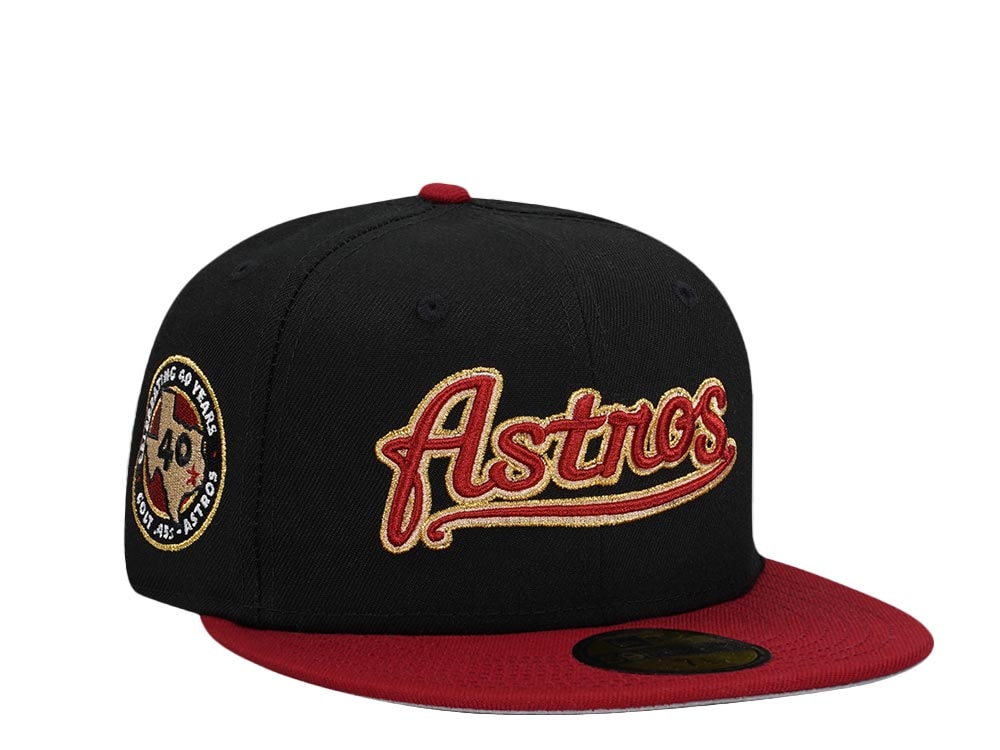 New Era Houston Astros 40th Anniversary Black Brick Gold Two Tone Edition 59Fifty Fitted Gorra