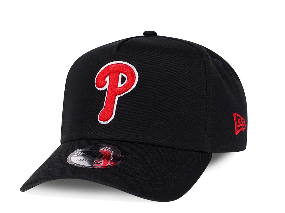 New Era Philadelphia Phillies Black 9Forty A Frame Snapback Gorra