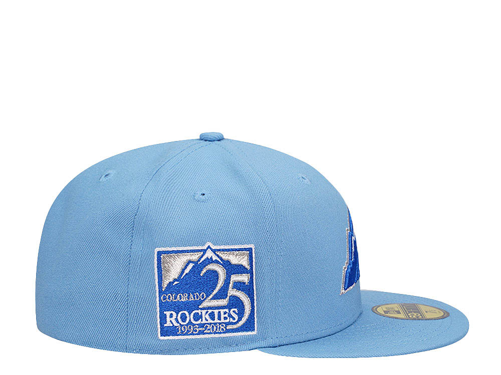 New Era Colorado Rockies 25th Anniversary Glacier Blue and Ice Edition 59Fifty Fitted Gorra