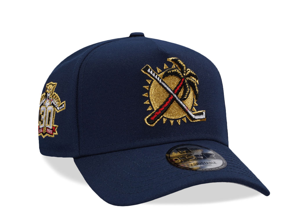 New Era Florida Panthers 30th Anniversary Navy Prime Edition 9Forty A Frame Snapback Gorra