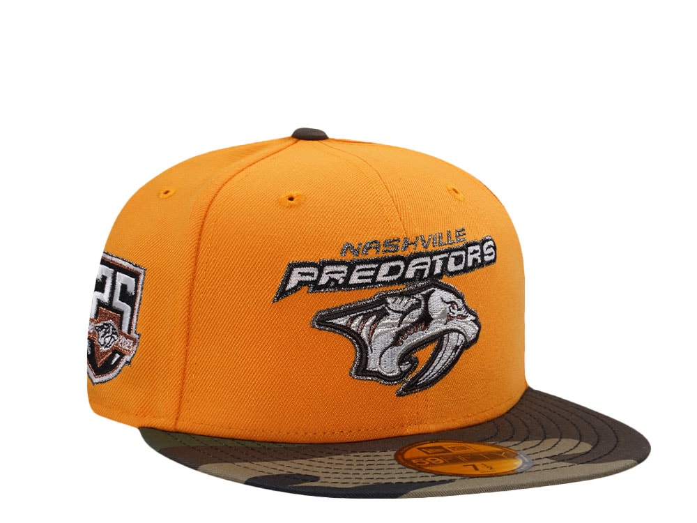New Era Nashville Predators 25th Anniversary Yellow Two Tone Edition 59Fifty Fitted Gorra