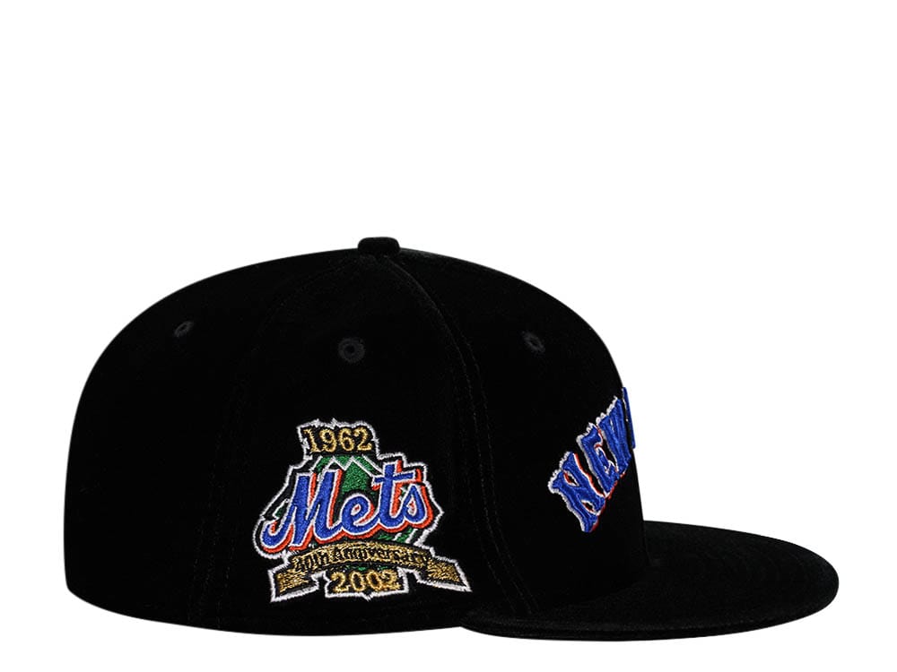 New Era New York Mets 40th Anniversary Black Velvet Edition 59Fifty Fitted Gorra