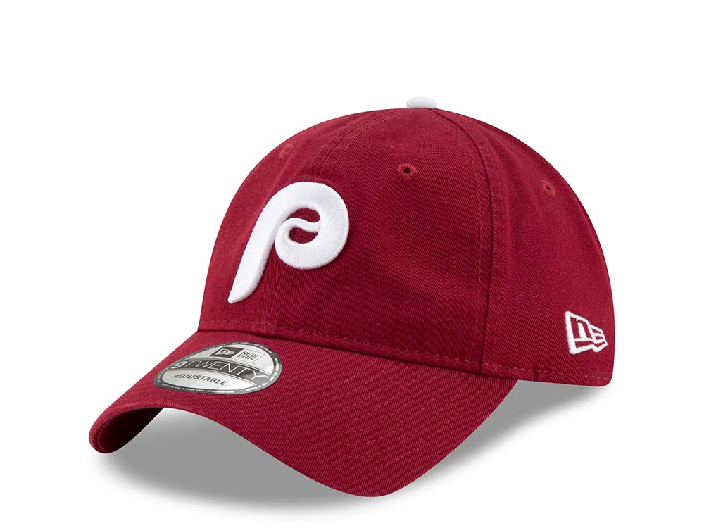 New Era Philadelphia Phillies Maroon Core Classic 9Twenty Strapback Gorra
