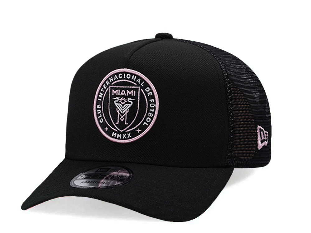 New Era Inter Miami Black Prime Edition 9Forty A Frame Trucker Snapback Gorra