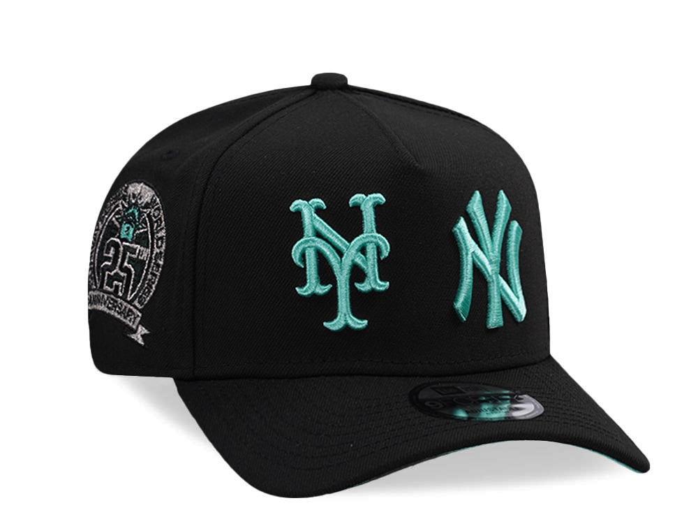 New Era New York Yankees New York Mets Black Prime Edition 9Forty A Frame Snapback Gorra