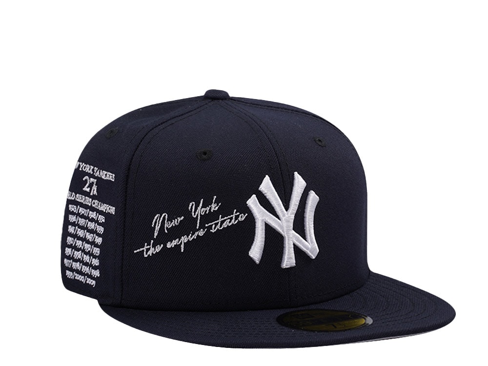 New Era New York Yankees 27x World Series Champions Navy Prime Edition 59Fifty Fitted Gorra