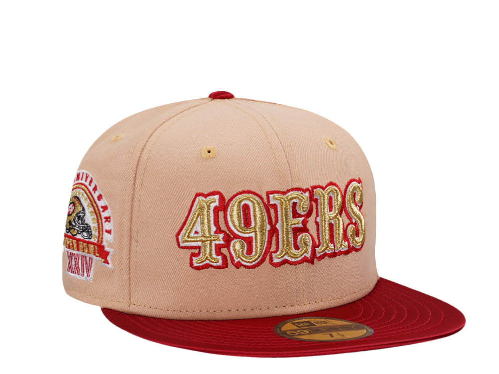 New Era San Francisco 49ers 30th Anniversary Satin Edition Khaki 59Fifty Fitted Gorra