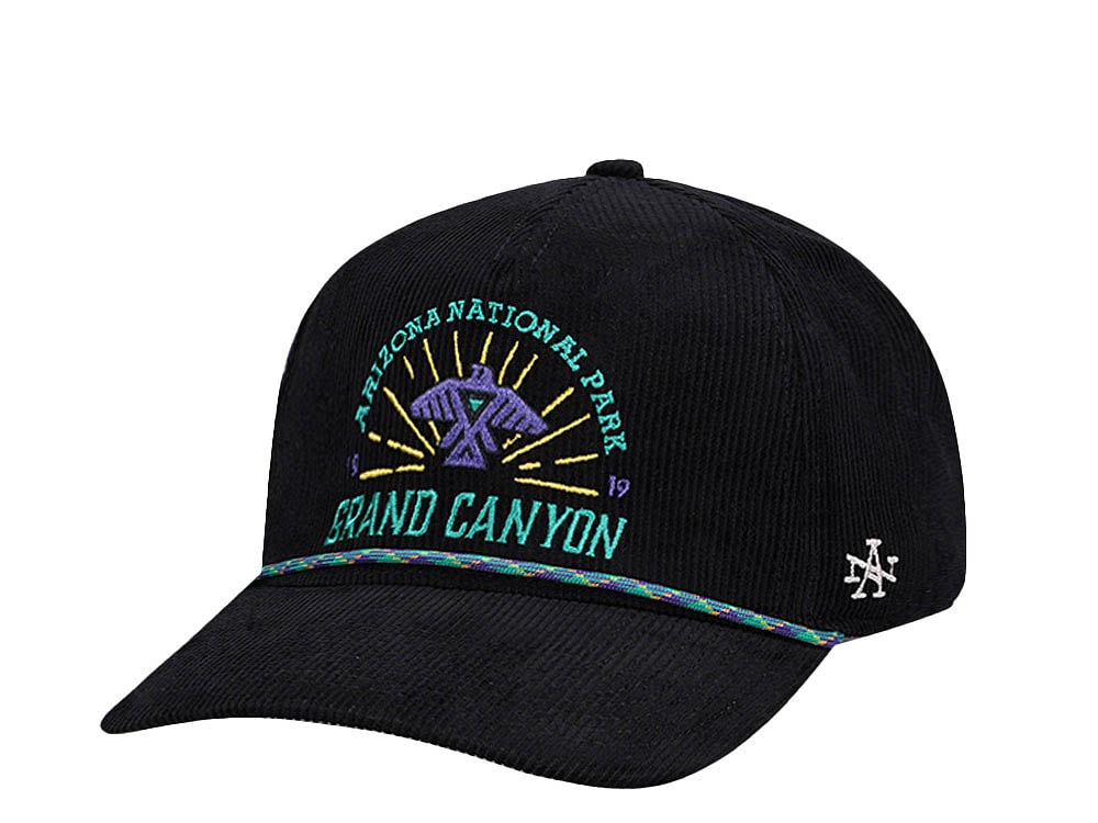 American Needle Arizona National Park 1919 Grand Canyon Palmer Black Snapback Gorra