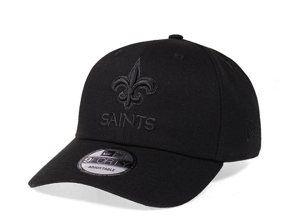 New Era New Orleans Saints All Black 9Forty Snapback Gorra
