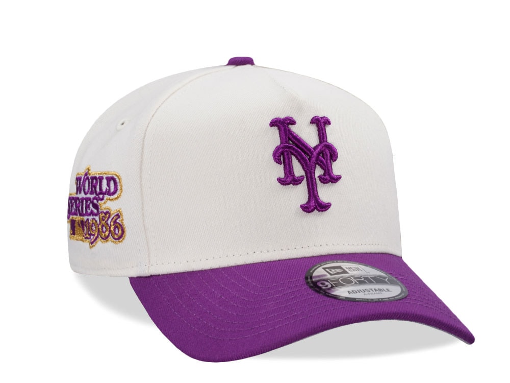 New Era New York Mets World Series 1986 Chrome Two Tone Edition 9Forty A Frame Snapback Gorra