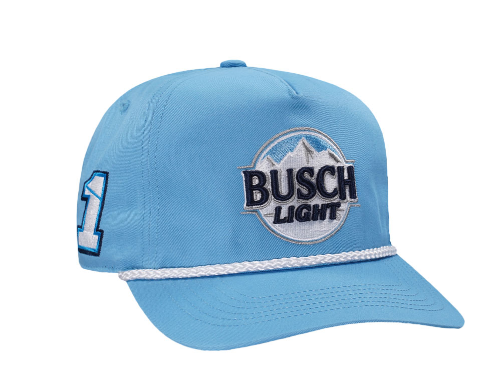 47Brand Nascar Ross Chastain Light Blue Busch Light Triple Hit Hitch Edition Snapback Gorra