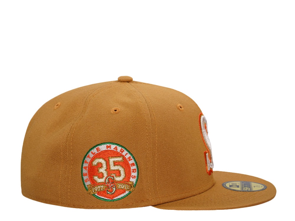 New Era Seattle Mariners 35th Anniversary Panama Orange Edition 59Fifty Fitted Gorra