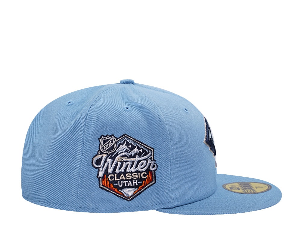New Era Utah Mammoth Winter Classics 2026 Sky Blue Prime Edition 59Fifty Fitted Gorra