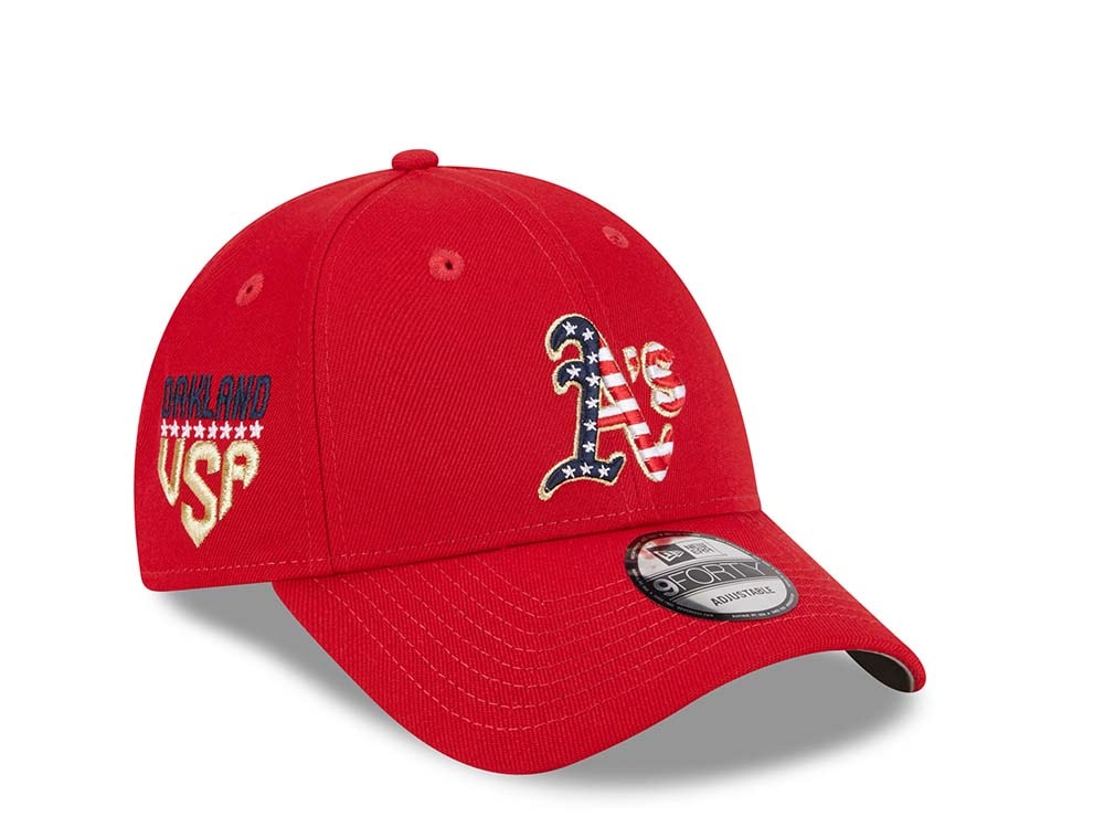 New Era Oakland Athletics 4th of July 23 9Forty Stretch Snapback Gorra