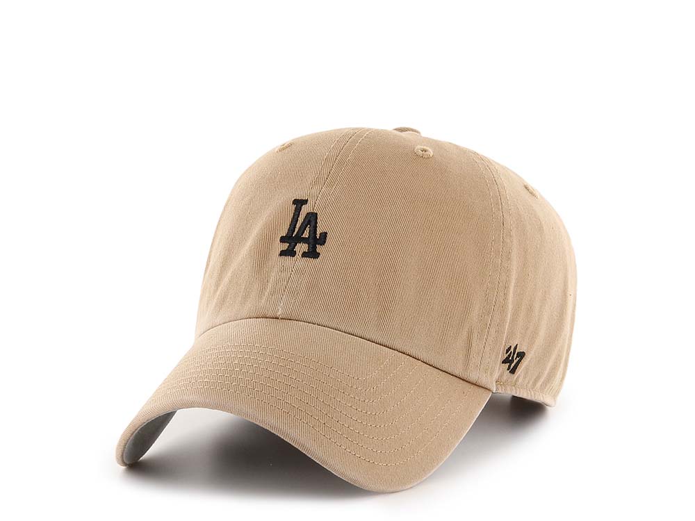 47Brand Los Angeles Dodgers Khaki Base Runner Clean up Strapback Gorra