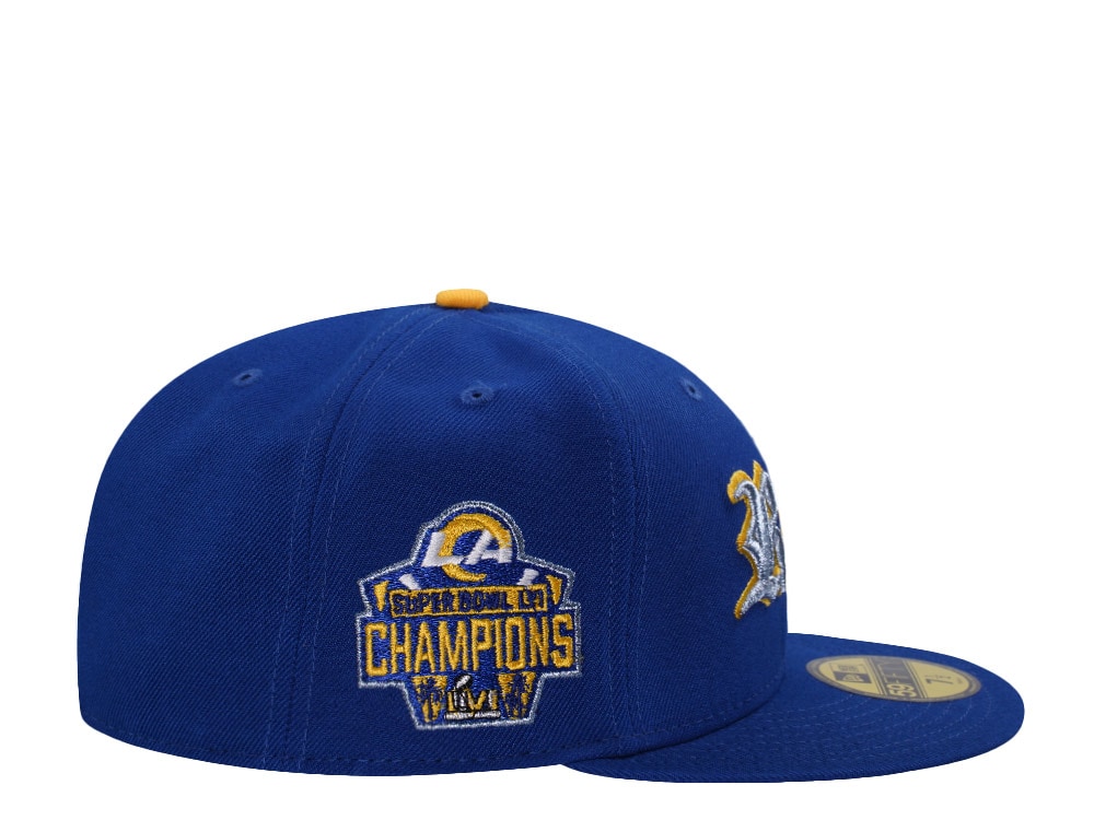 New Era Los Angeles Rams Super Bowl Champions Blue Prime Edition 59Fifty Fitted Gorra