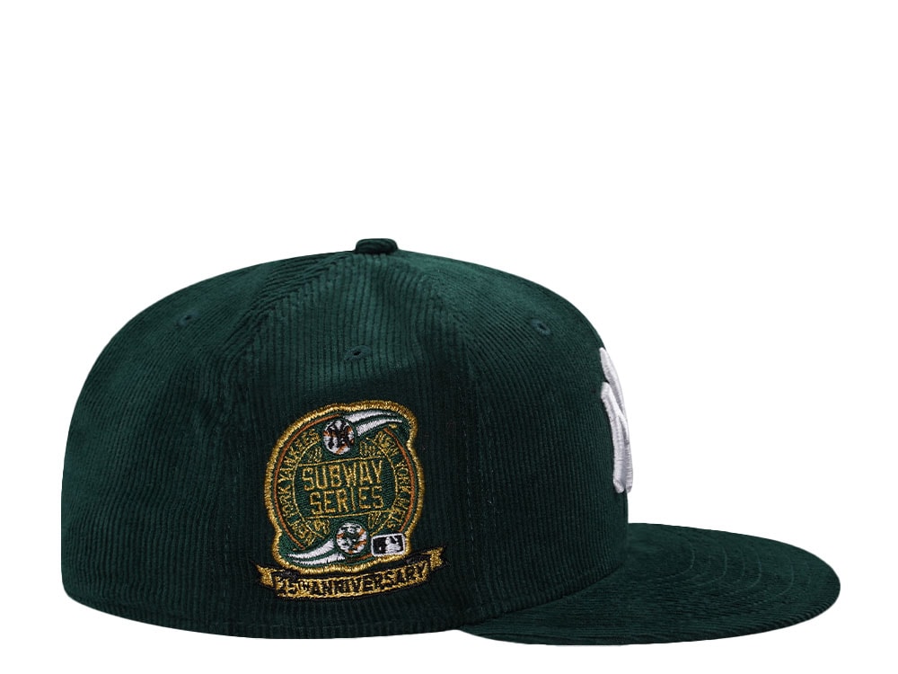 New Era New York Yankees Corduroy Subway Series 2000 Green Corduroy Prime Edition 59Fifty Fitted Gorra