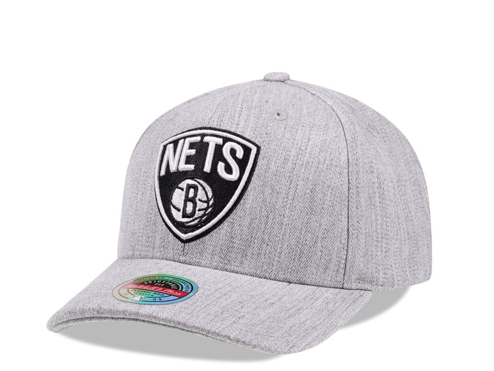 Mitchell & Ness Brooklyn Nets Heather Red Line Flex Snapback Gorra