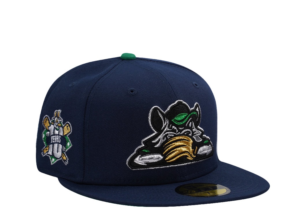 New Era Hartford Yard Goats 10th Anniversary Ocean Blue Prime Edition 59Fifty Fitted Gorra