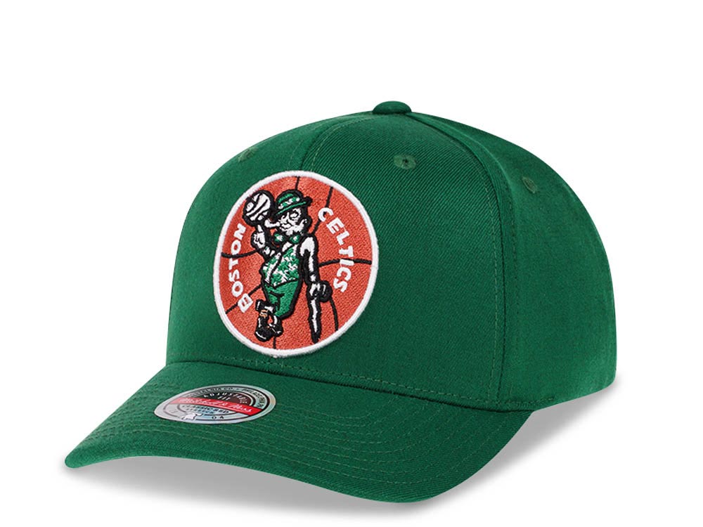 Mitchell & Ness Boston Celtics Team Ground Red Line Solid Flex Snapback Gorra