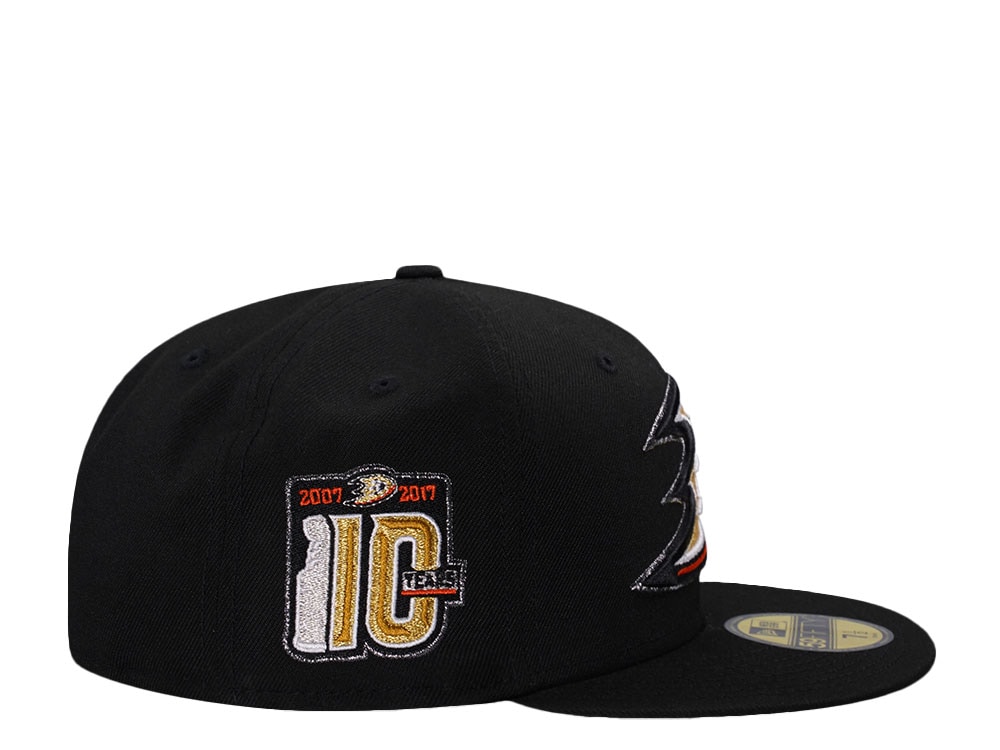 New Era Anaheim Ducks Stanley Cup 10th Anniversary Black Prime Edition 59Fifty Fitted Gorra