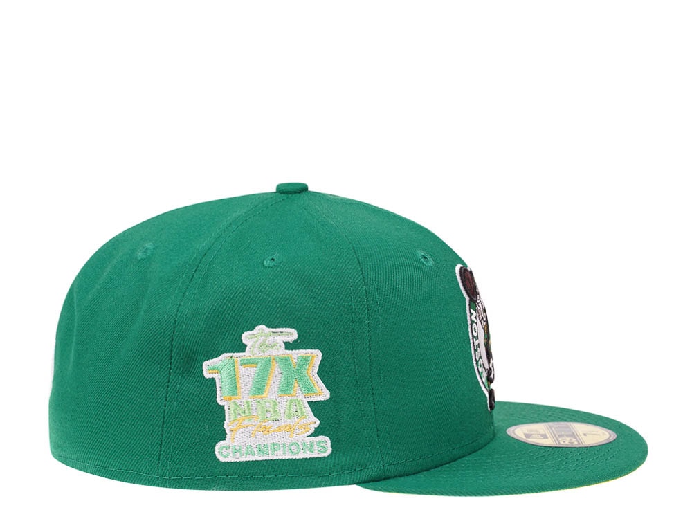 New Era Boston Celtics Citruspop Patch The 17x NBA Finals Champions 59fifty Fitted Gorra