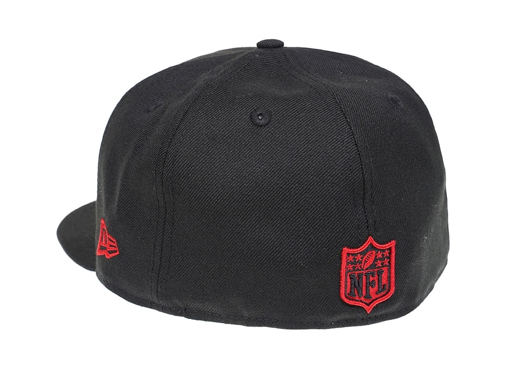 New Era New England Patriots Black Scarlet Edition 59Fifty Fitted Gorra