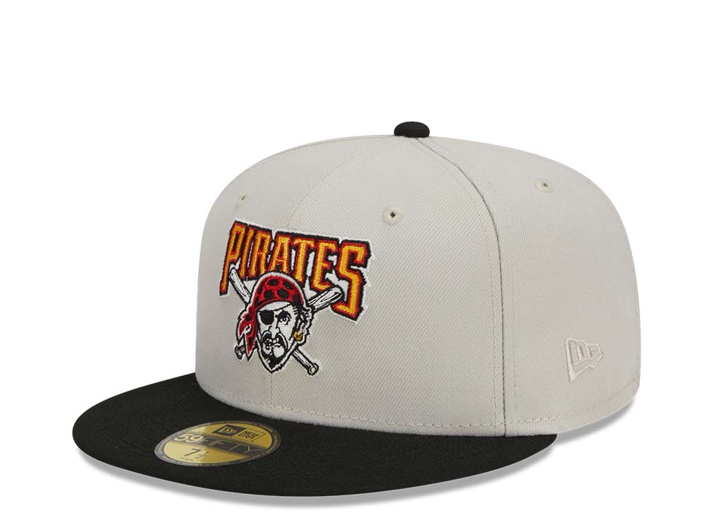 New Era Pittsburgh Pirates Farm Team Stone Throwback Two Tone Edition 59Fifty Fitted Gorra