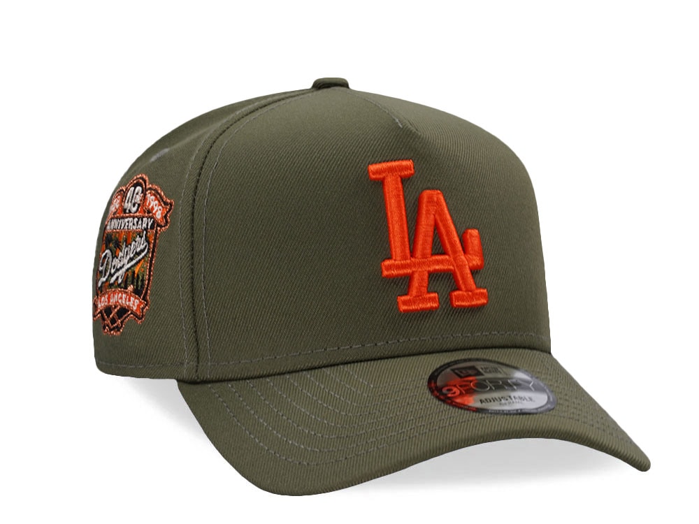 New Era Los Angeles Dodgers 40th Anniversary Olive Prime Edition 9Forty A Frame Snapback Gorra