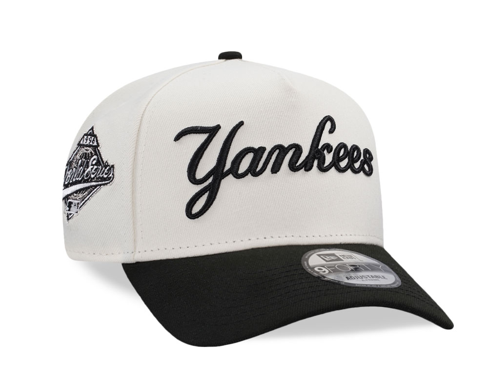 New Era New York Yankees World Series 1996 Script Chrome Two Tone Edition 9Forty A Frame Snapback Gorra