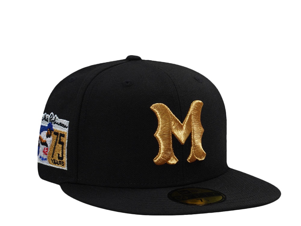New Era Montreal Royals Jackie Robinson 75 Years Black Wool Edition 59Fifty Fitted Gorra